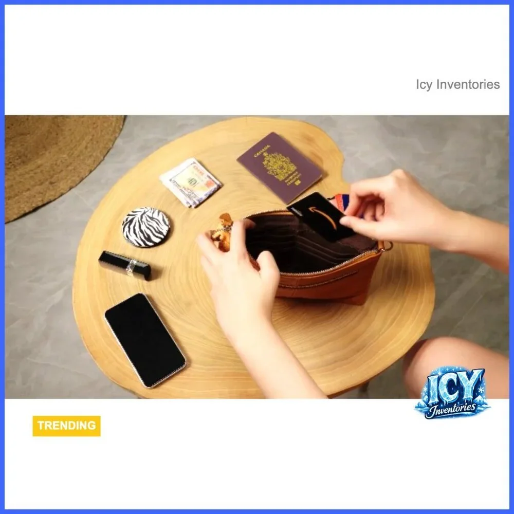 Genuine Leather Wristlet Clutch with RFID Blocking Card Slots